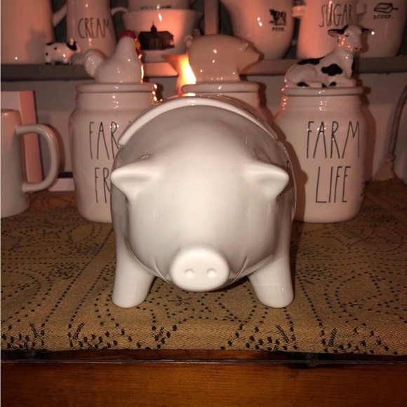 Rae Dunn OINK Pig Canister White - Picture 5 of 11